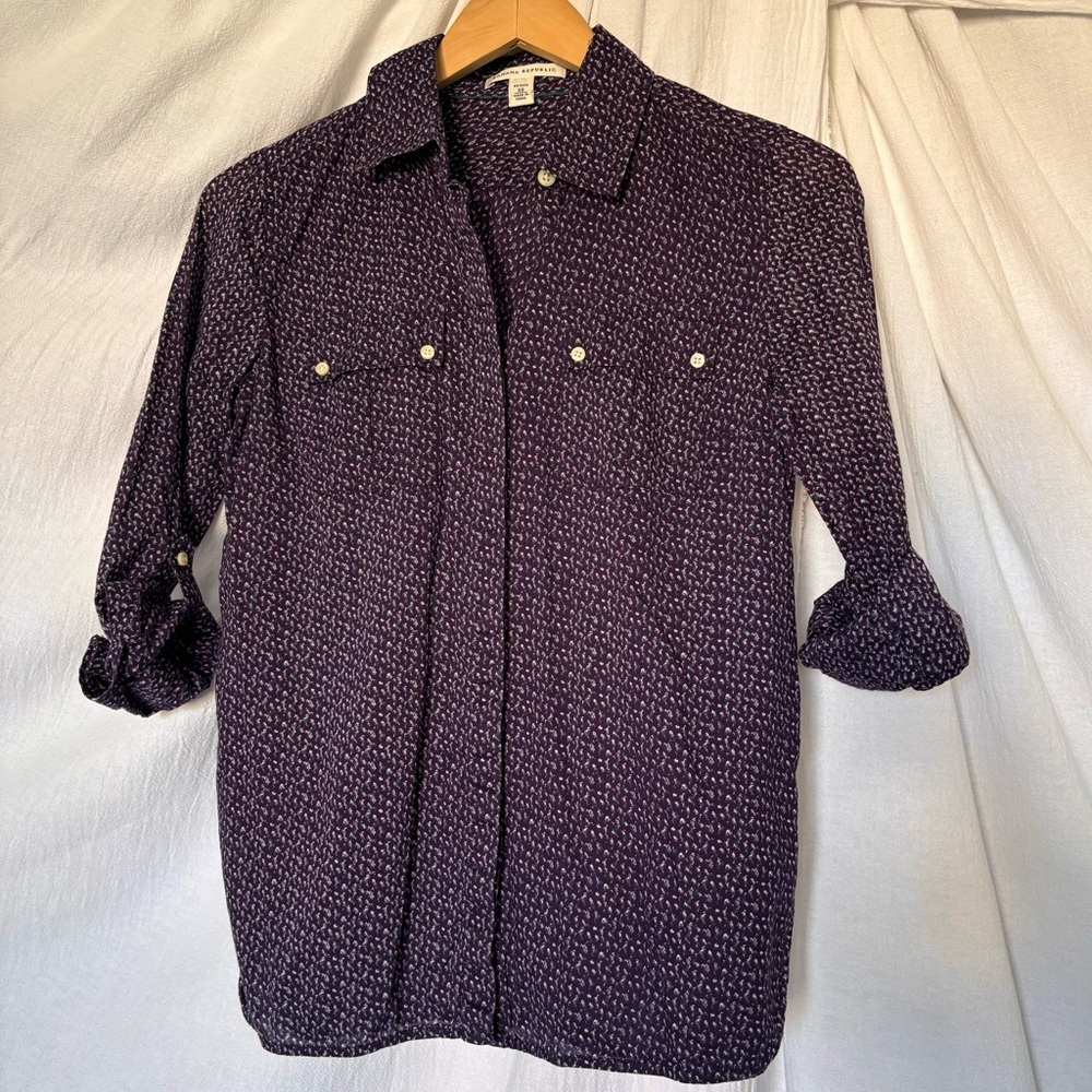Banana Republic Purple Button Down Shirt